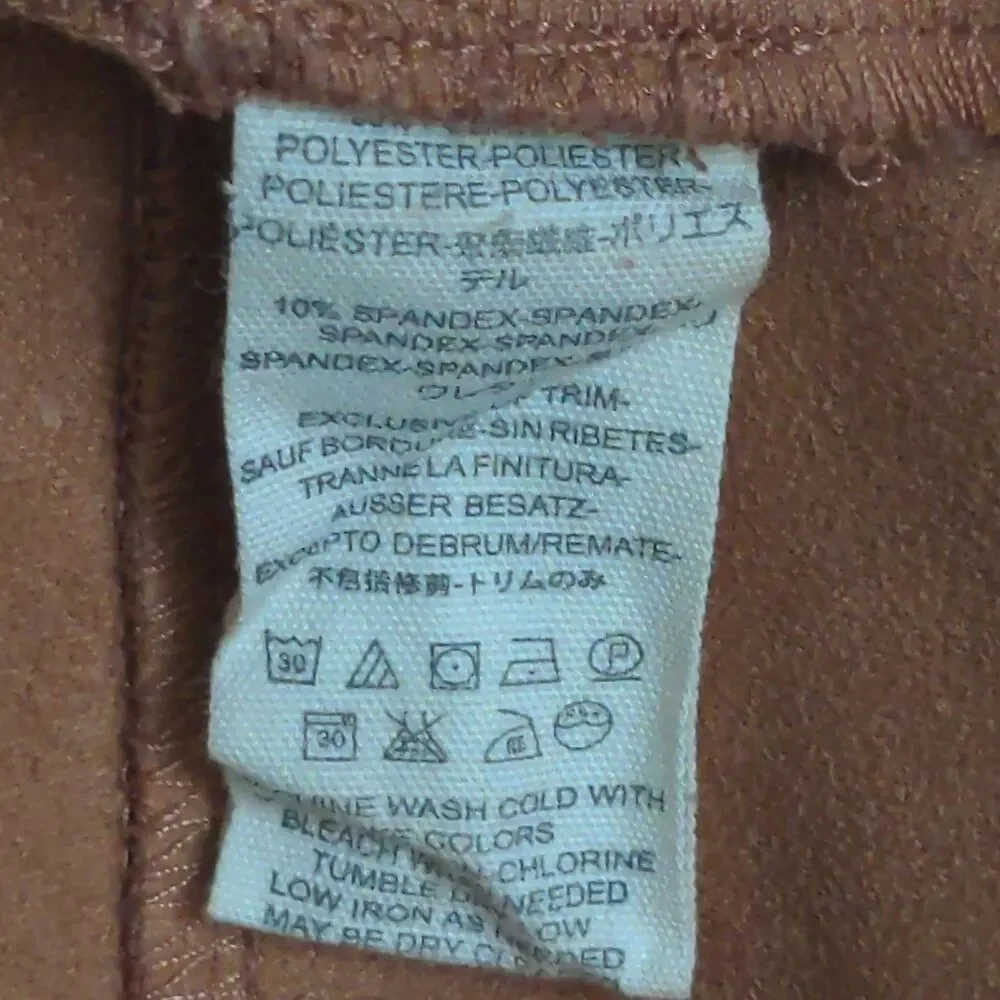 Free People Straight Skirt Women's 4 Brown Solid Mini Tiered Vegan Leather